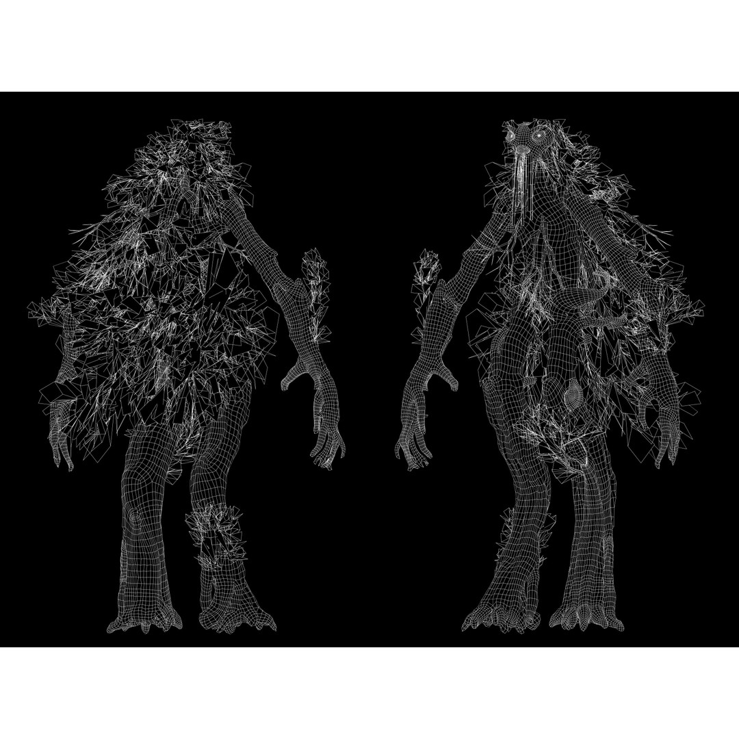 Dendroid 3D Model – Low Poly Rigged Character with PBR Textures, FBX