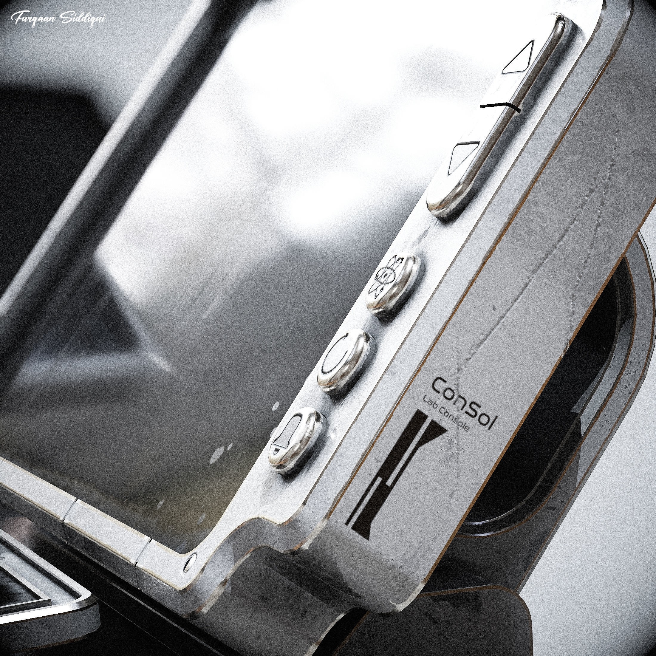 Sci-Fi Console ARchie One - Low-Poly Game-Ready 3D Model