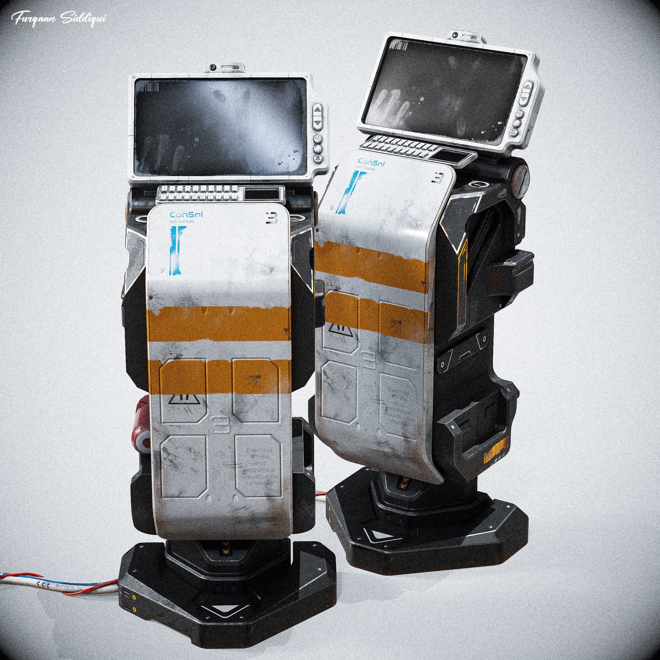 Sci-Fi Console ARchie One - Low-Poly Game-Ready 3D Model - View 10