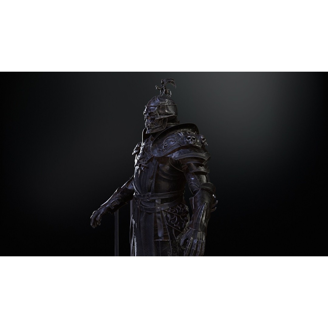 DeathKnight3 3D Model – Low Poly Character, Rigged, FBX - View 10