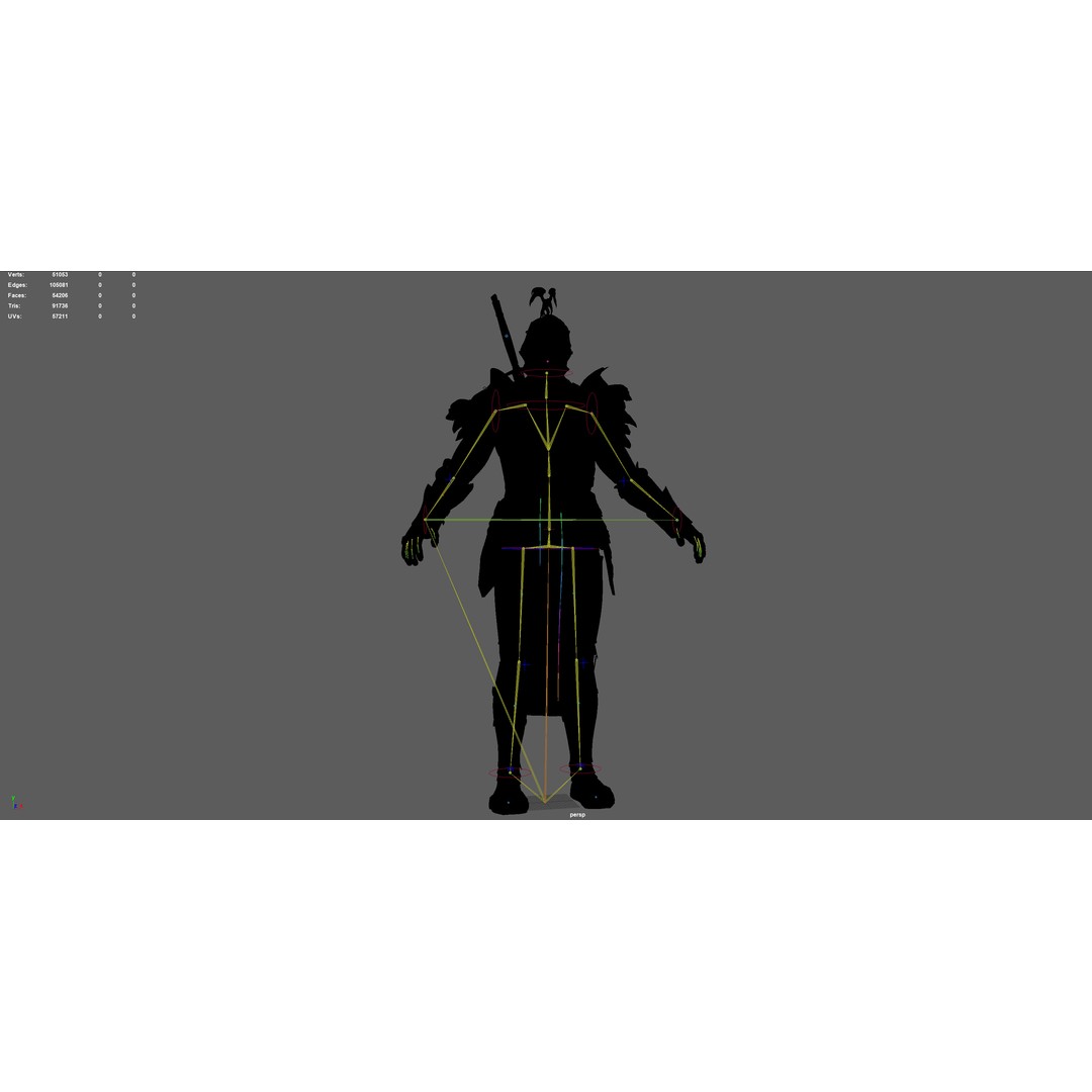 DeathKnight3 3D Model – Low Poly Character, Rigged, FBX - View 14