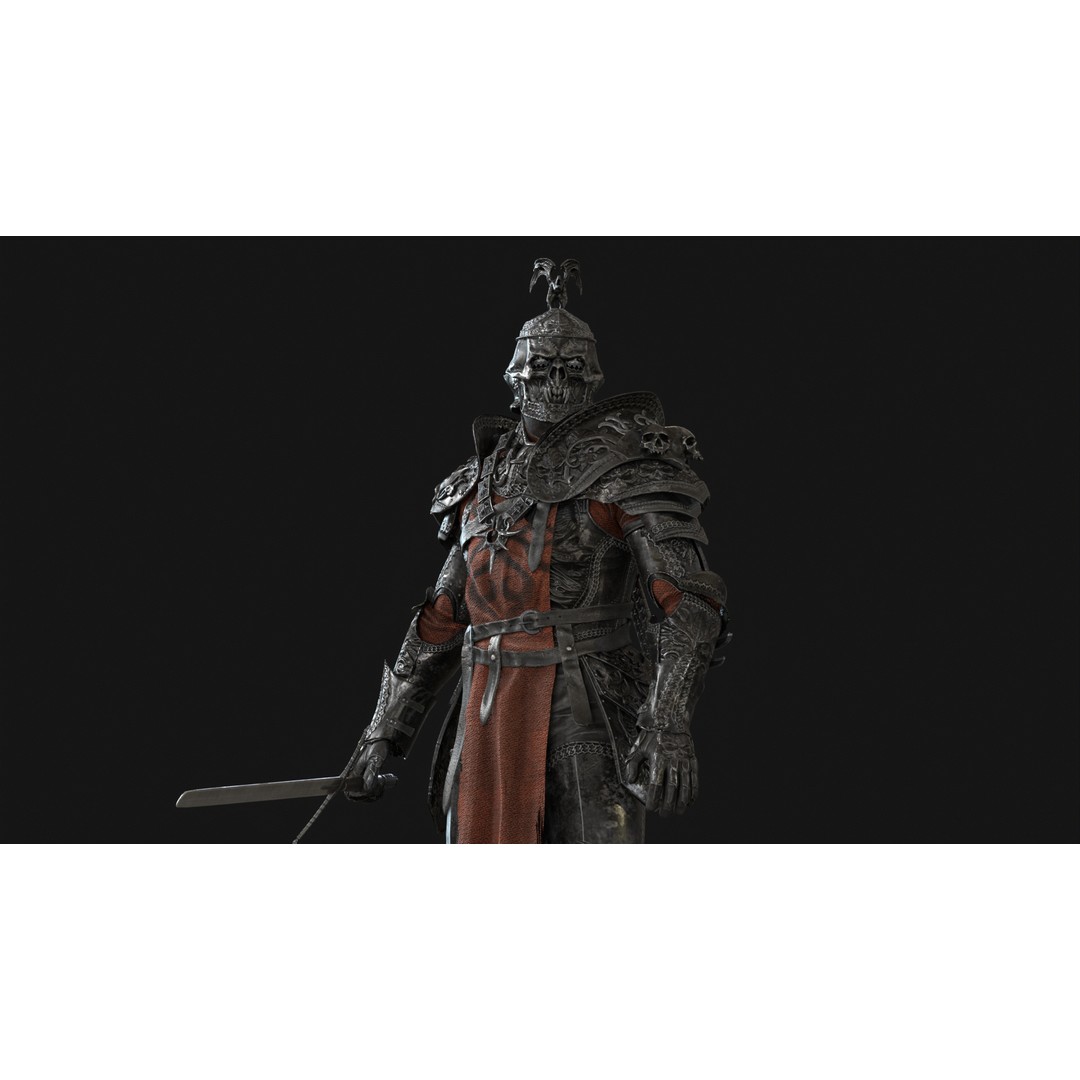 DeathKnight3 3D Model – Low Poly Character, Rigged, FBX - View 17