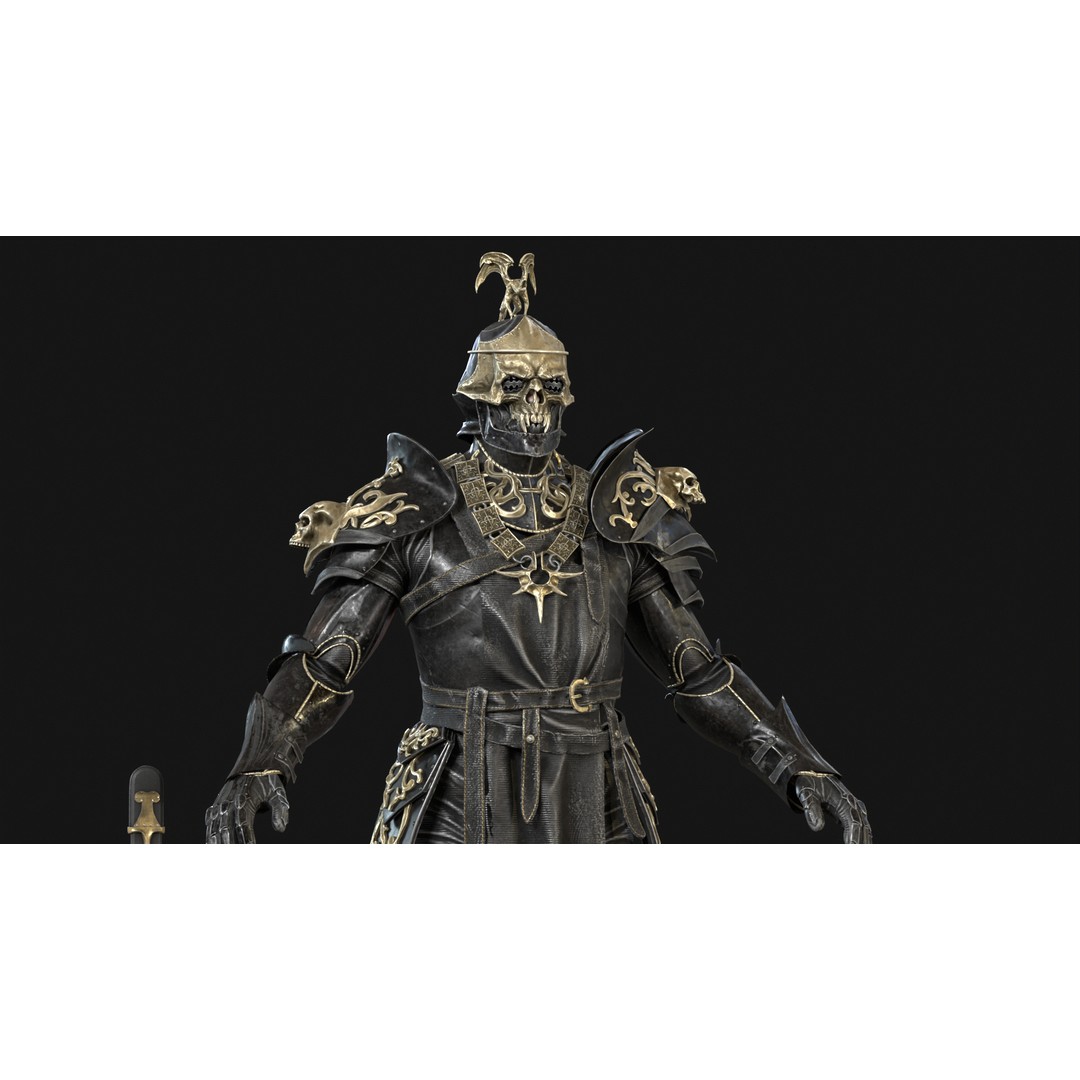 DeathKnight3 3D Model – Low Poly Character, Rigged, FBX - View 18