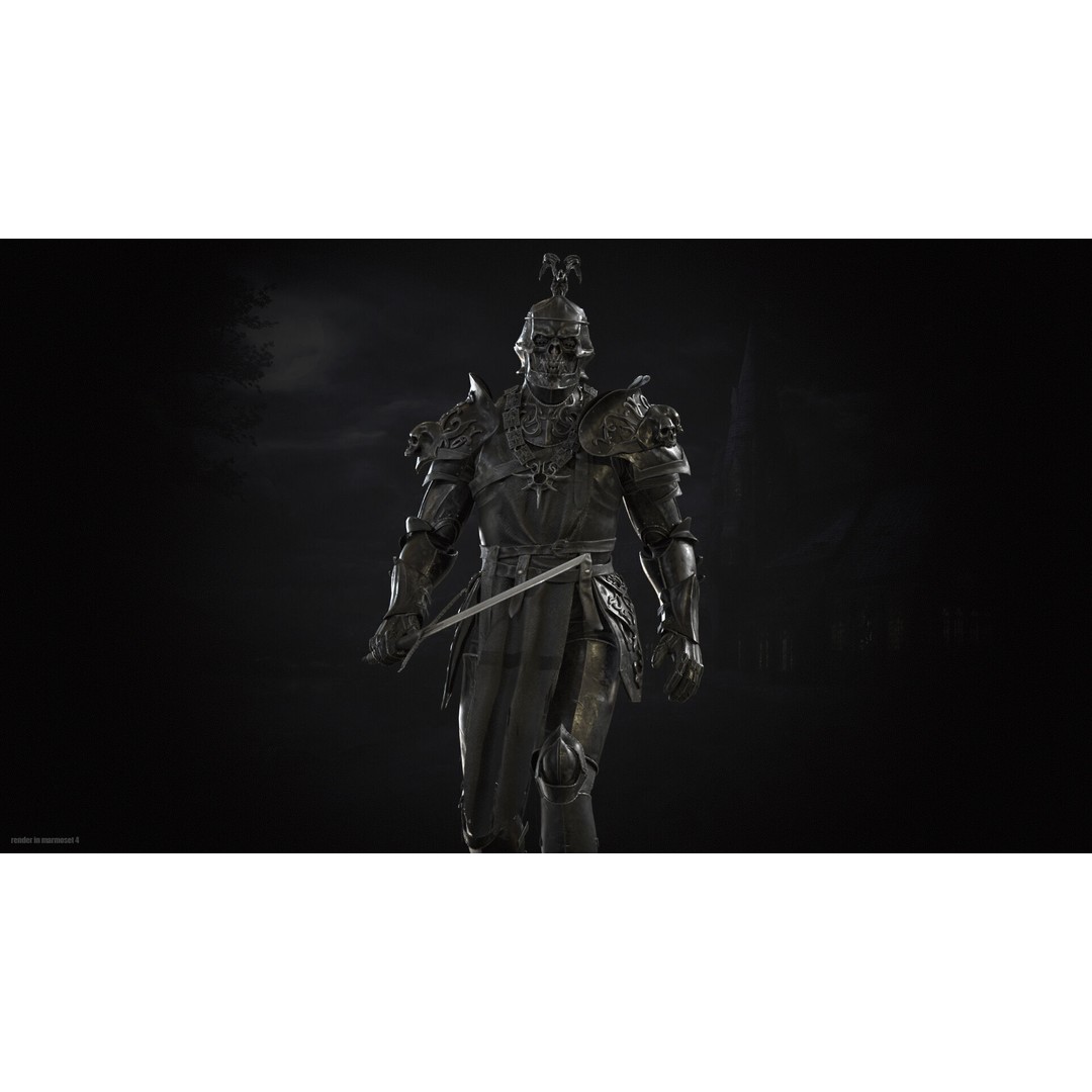 DeathKnight3 3D Model – Low Poly Character, Rigged, FBX - View 19