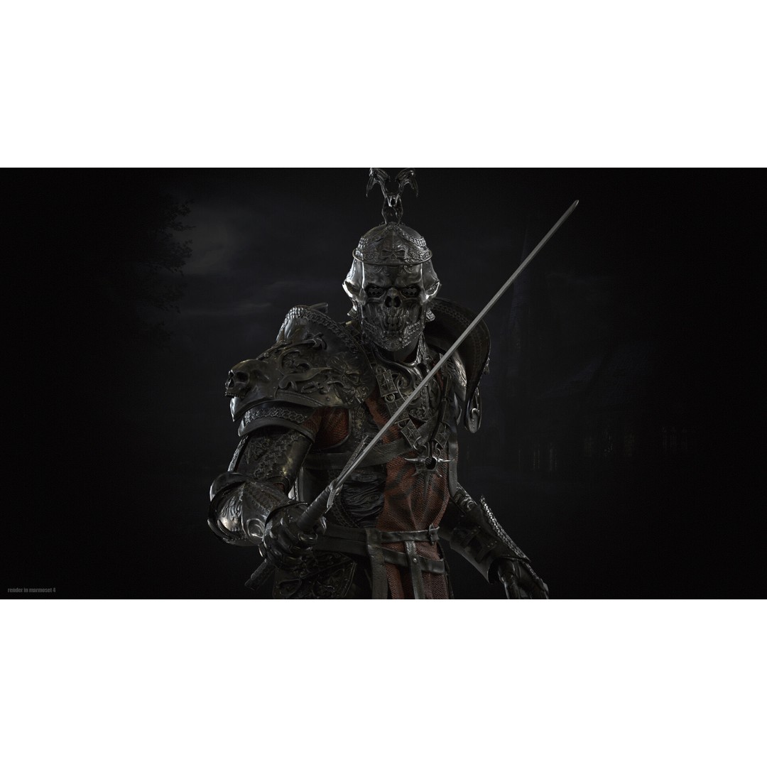 DeathKnight3 3D Model – Low Poly Character, Rigged, FBX - View 20