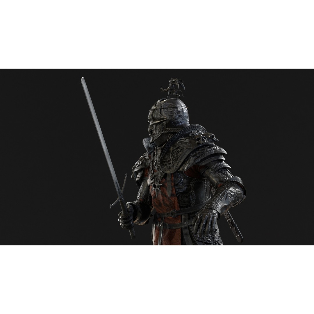DeathKnight3 3D Model – Low Poly Character, Rigged, FBX - View 31
