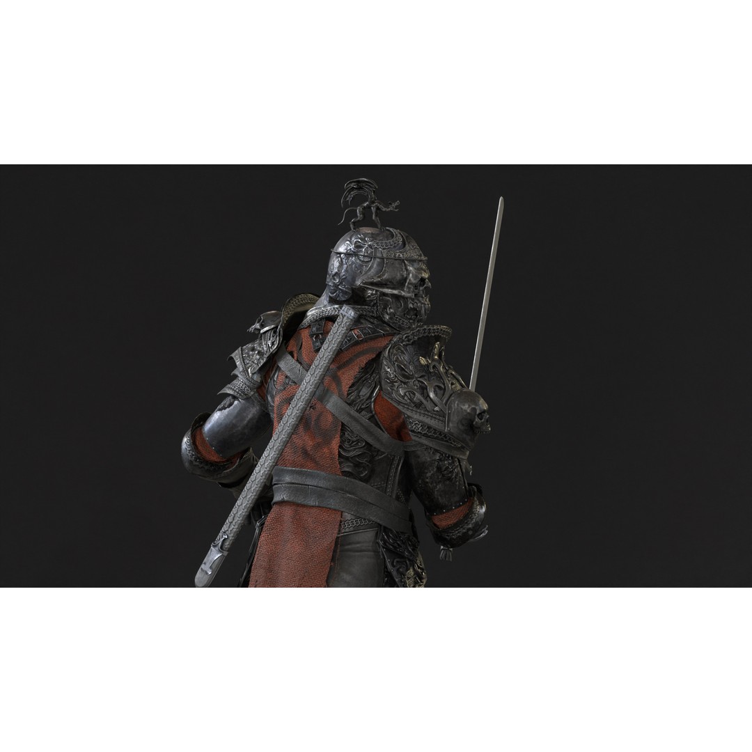 DeathKnight3 3D Model – Low Poly Character, Rigged, FBX - View 32