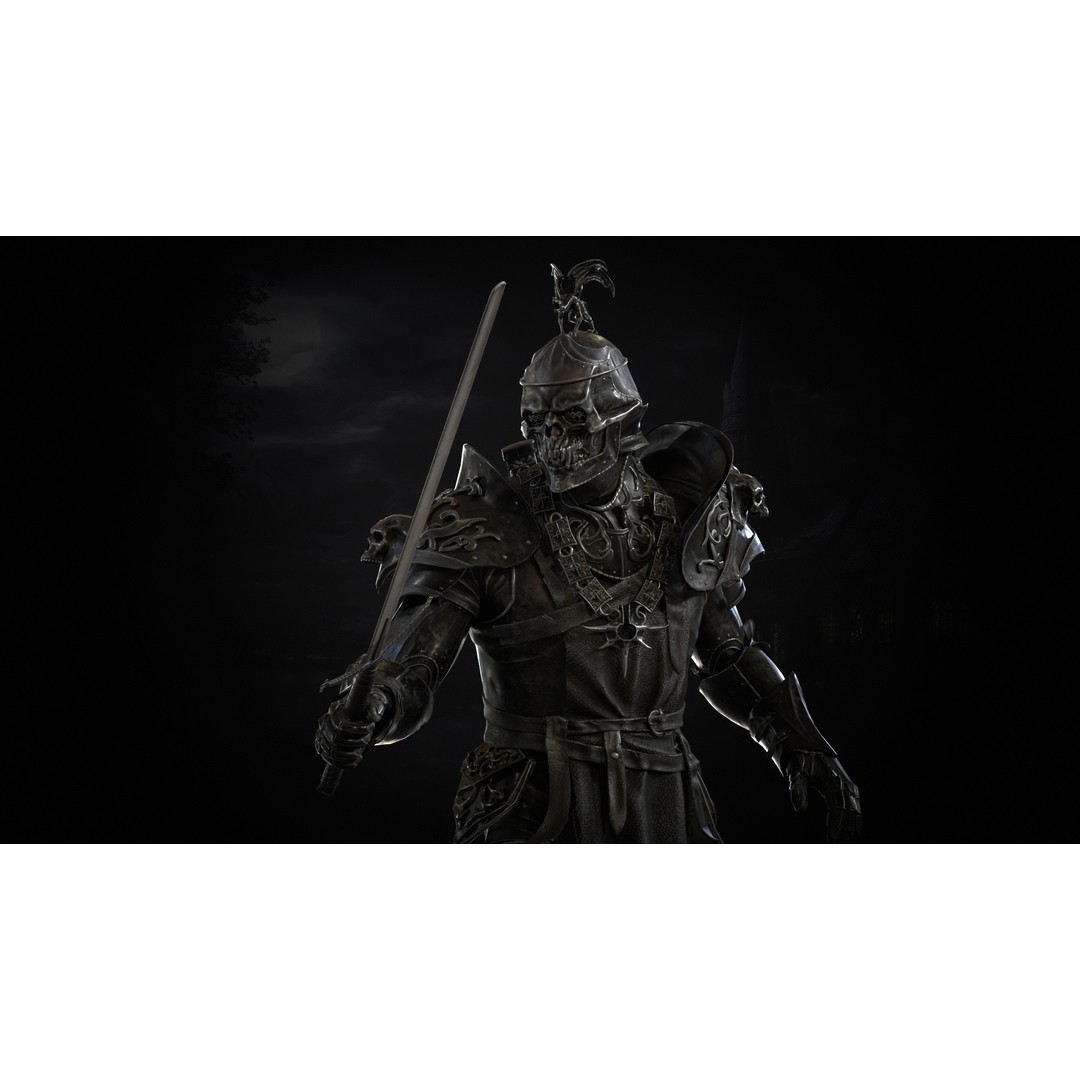 DeathKnight3 3D Model – Low Poly Character, Rigged, FBX - View 33