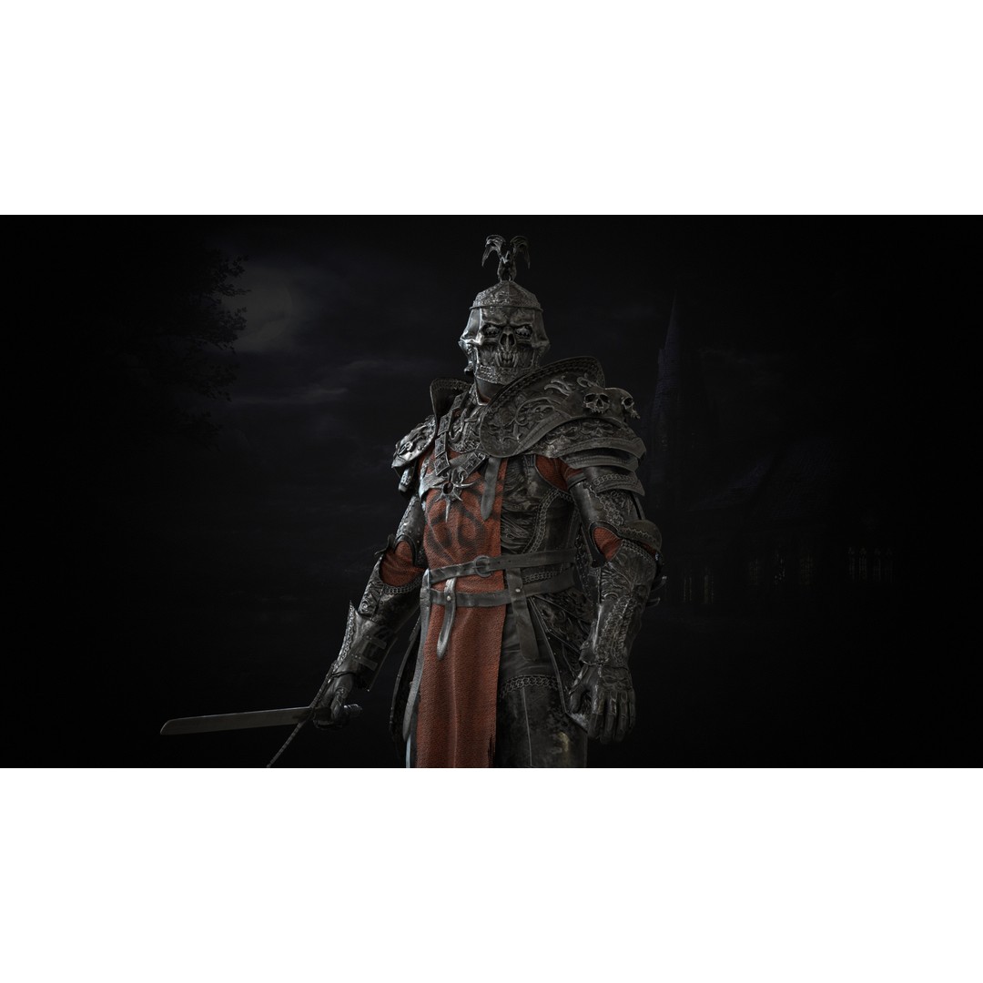 DeathKnight3 3D Model – Low Poly Character, Rigged, FBX - View 34