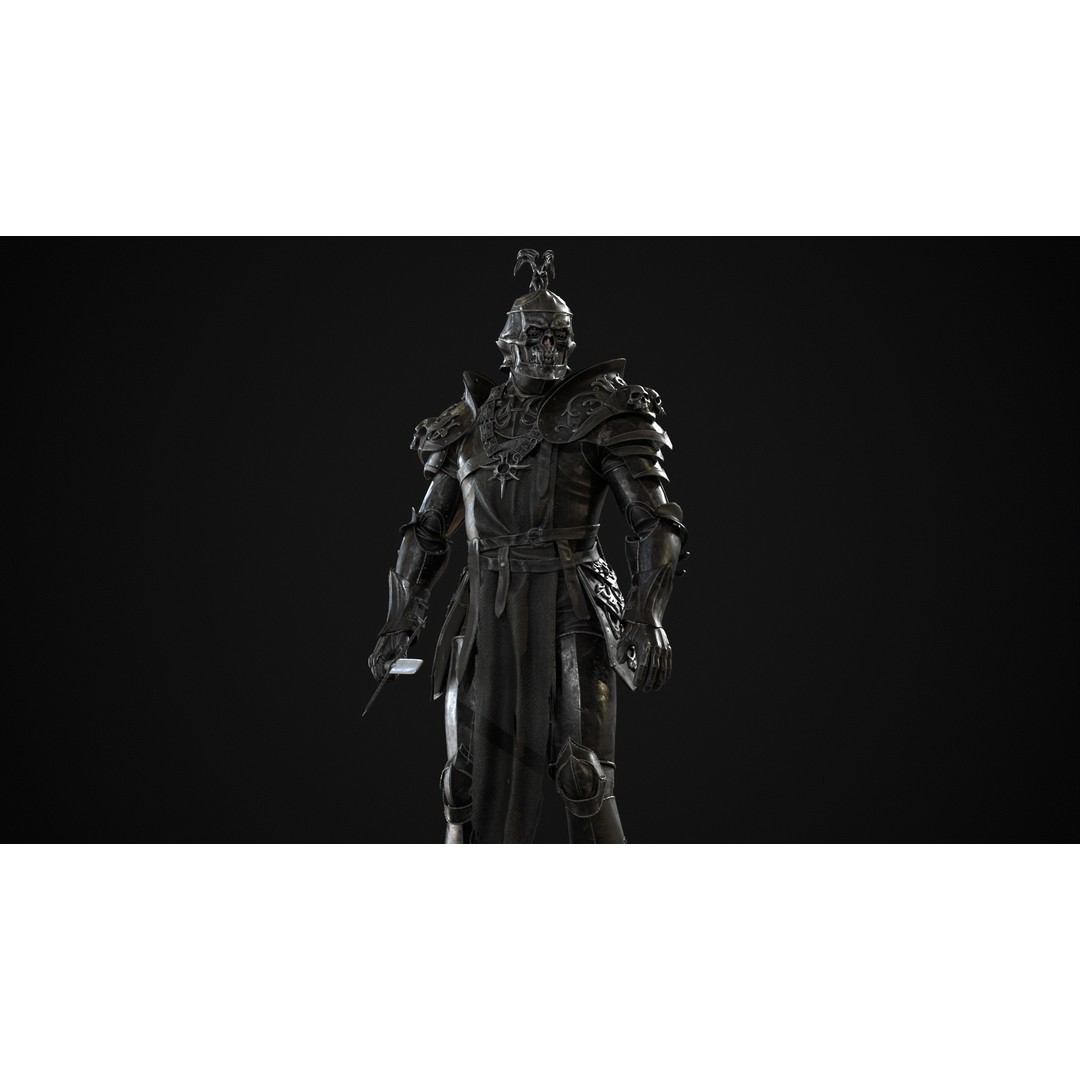 DeathKnight3 3D Model – Low Poly Character, Rigged, FBX - View 36