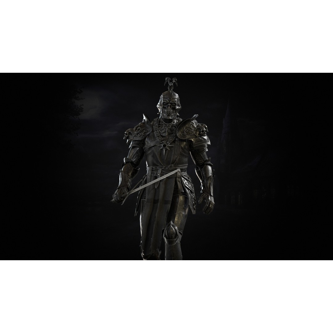 DeathKnight3 3D Model – Low Poly Character, Rigged, FBX - View 37