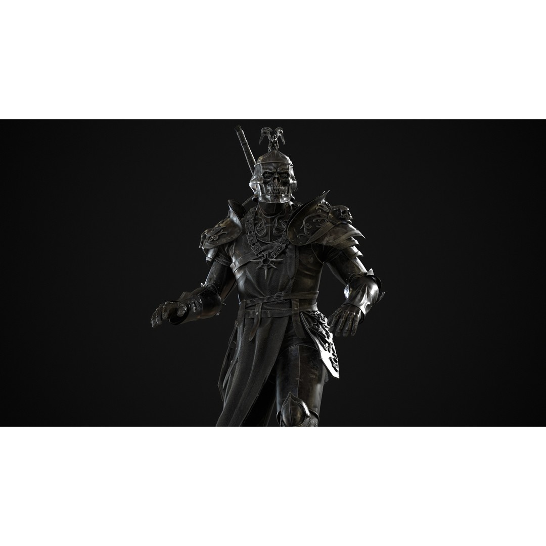 DeathKnight3 3D Model – Low Poly Character, Rigged, FBX - View 39