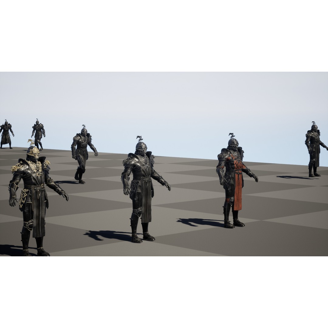 DeathKnight3 3D Model – Low Poly Character, Rigged, FBX - View 40