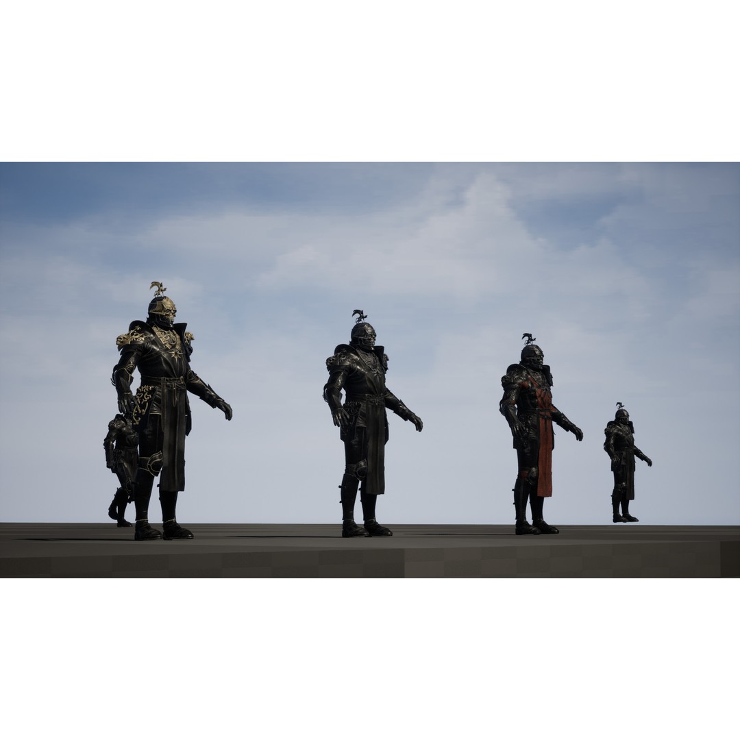 DeathKnight3 3D Model – Low Poly Character, Rigged, FBX - View 42