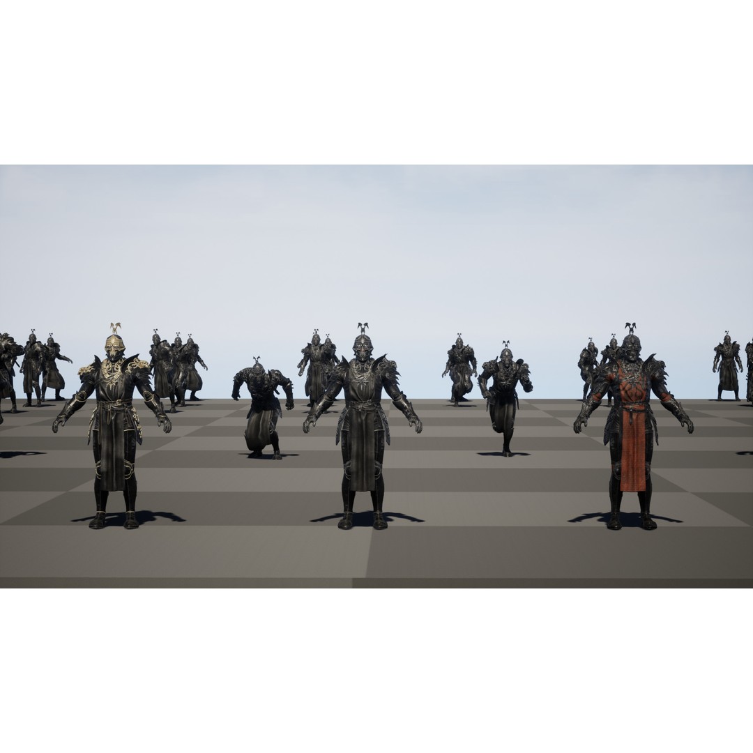DeathKnight3 3D Model – Low Poly Character, Rigged, FBX - View 47