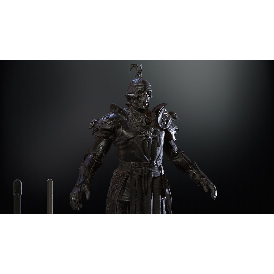 DeathKnight3 3D Model – Low Poly Character, Rigged, FBX - View 5