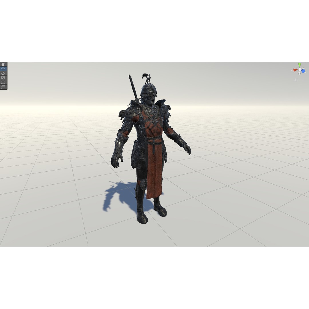 DeathKnight3 3D Model – Low Poly Character, Rigged, FBX - View 51
