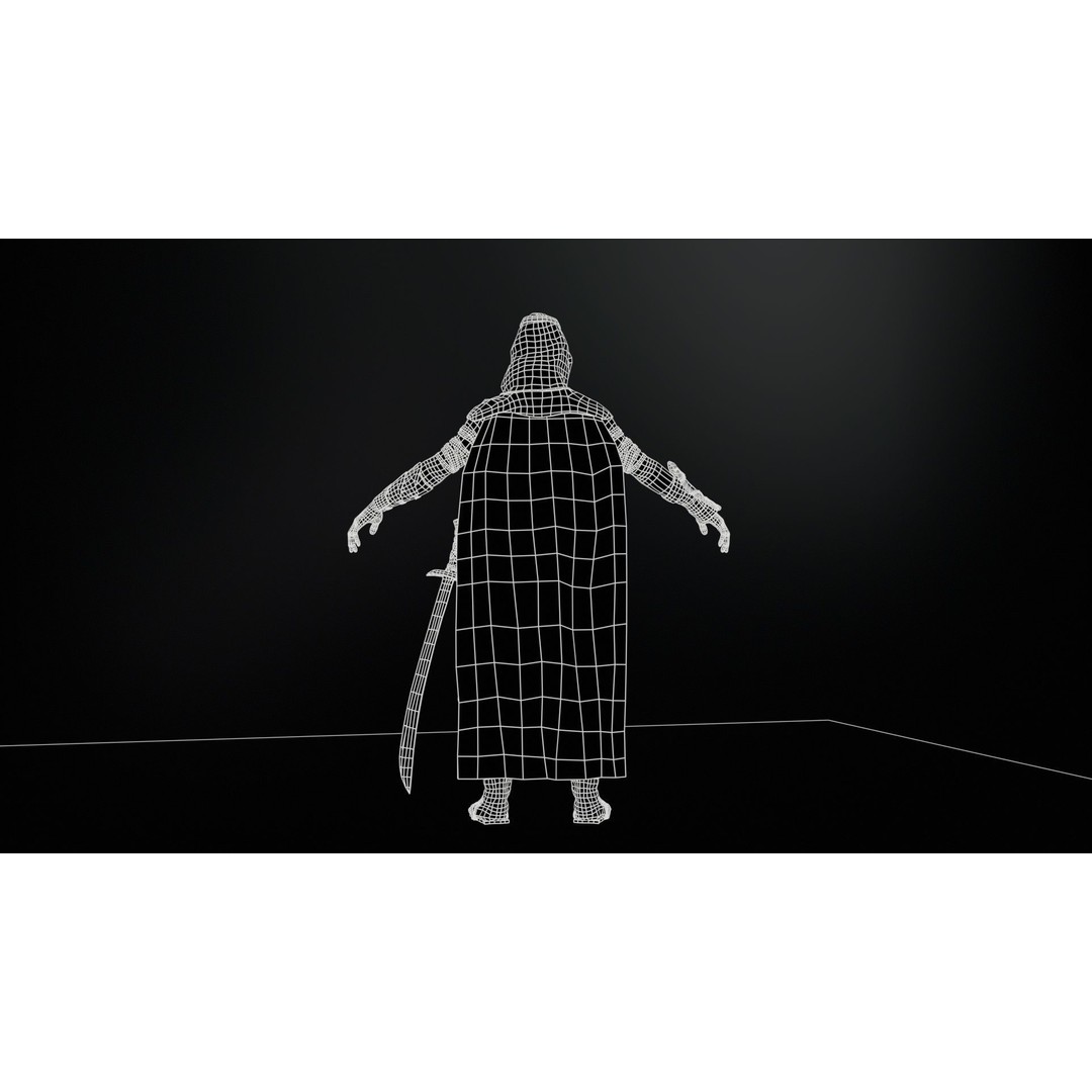 Desert Warrior 3D Model – Low Poly Character, Rigged, FBX - View 36