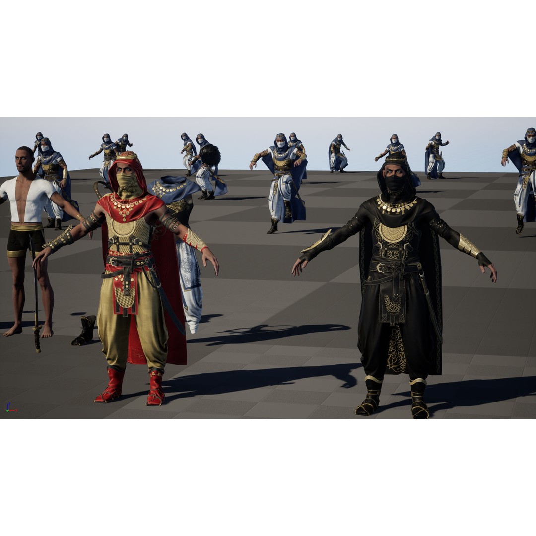 Desert Warrior 3D Model – Low Poly Character, Rigged, FBX - View 47