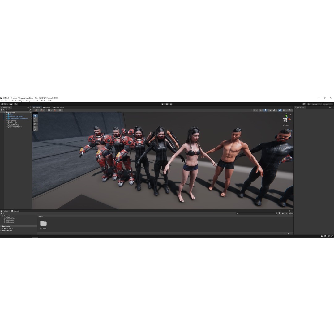 G2 Mech 3D Model – Low Poly Sci-Fi Character, Rigged, Game Ready - View 23