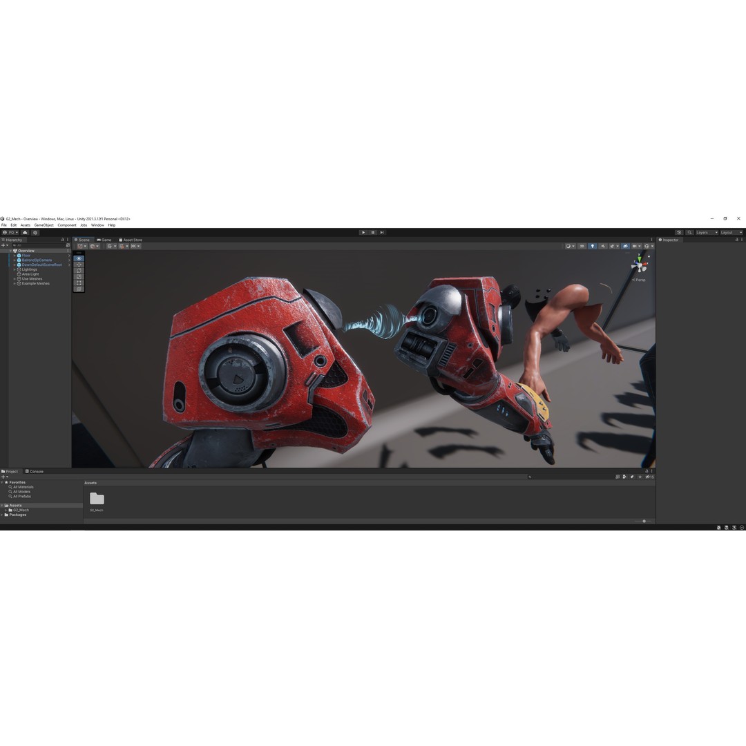 G2 Mech 3D Model – Low Poly Sci-Fi Character, Rigged, Game Ready - View 25