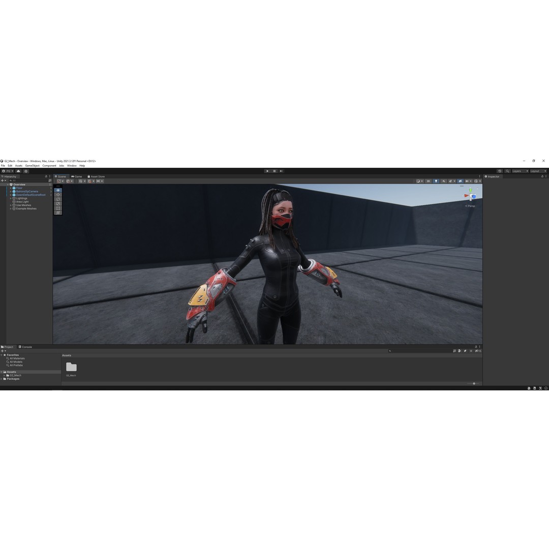 G2 Mech 3D Model – Low Poly Sci-Fi Character, Rigged, Game Ready - View 29