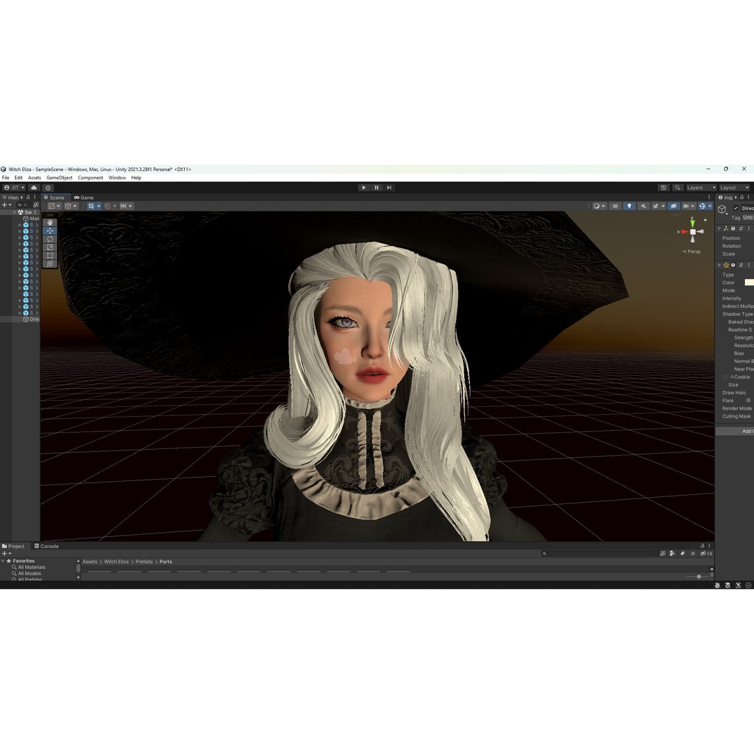 Witch Eliza 3D Model – Low Poly Game-Ready Character for Unity & Unreal Engine