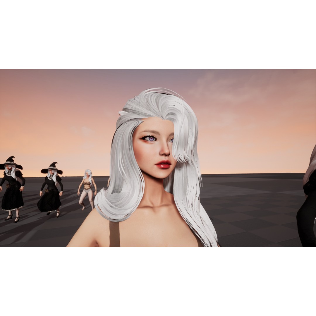 Witch Eliza 3D Model – Low Poly Game-Ready Character for Unity & Unreal Engine - View 11