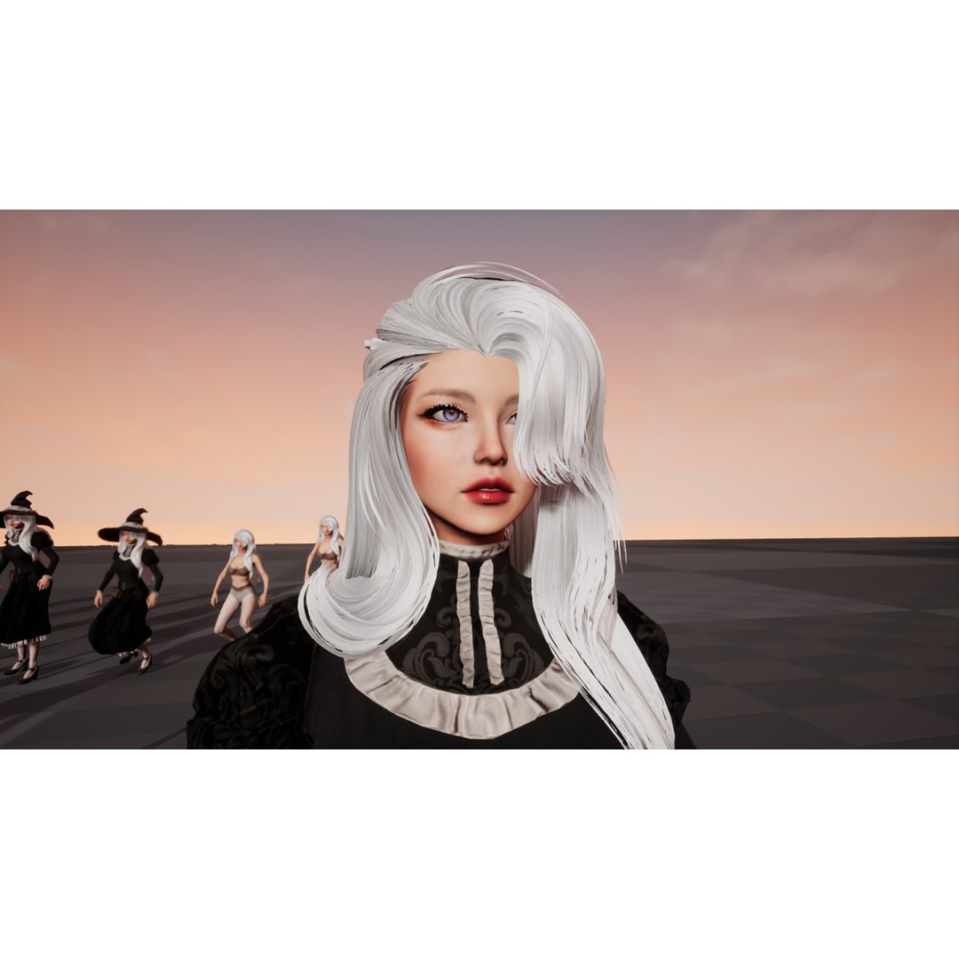 Witch Eliza 3D Model – Low Poly Game-Ready Character for Unity & Unreal Engine - View 12