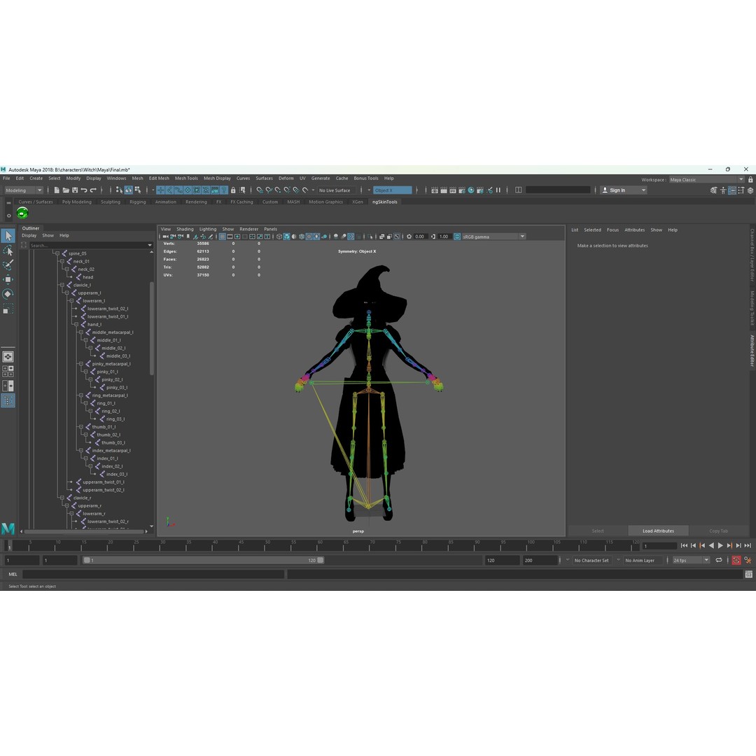 Witch Eliza 3D Model – Low Poly Game-Ready Character for Unity & Unreal Engine - View 15