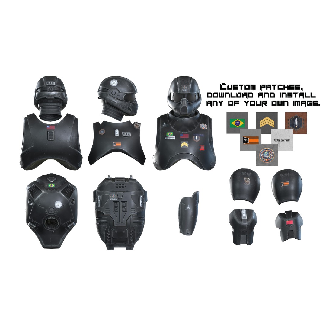 Sci-Fi Military Character 3D Model – Low Poly Game Asset, Rigged, PBR - View 10