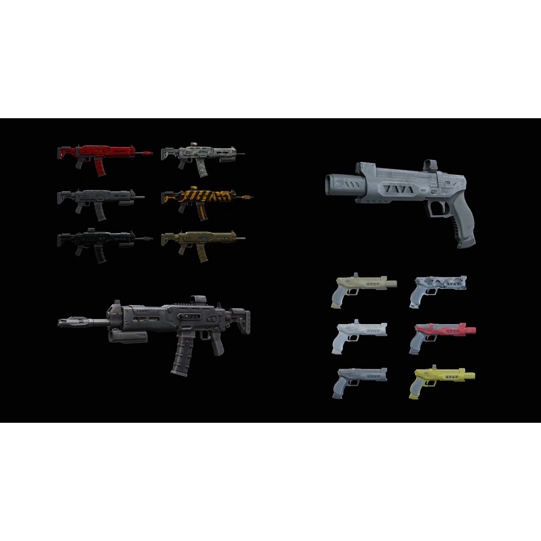 Sci-Fi Military Character 3D Model – Low Poly Game Asset, Rigged, PBR - View 17