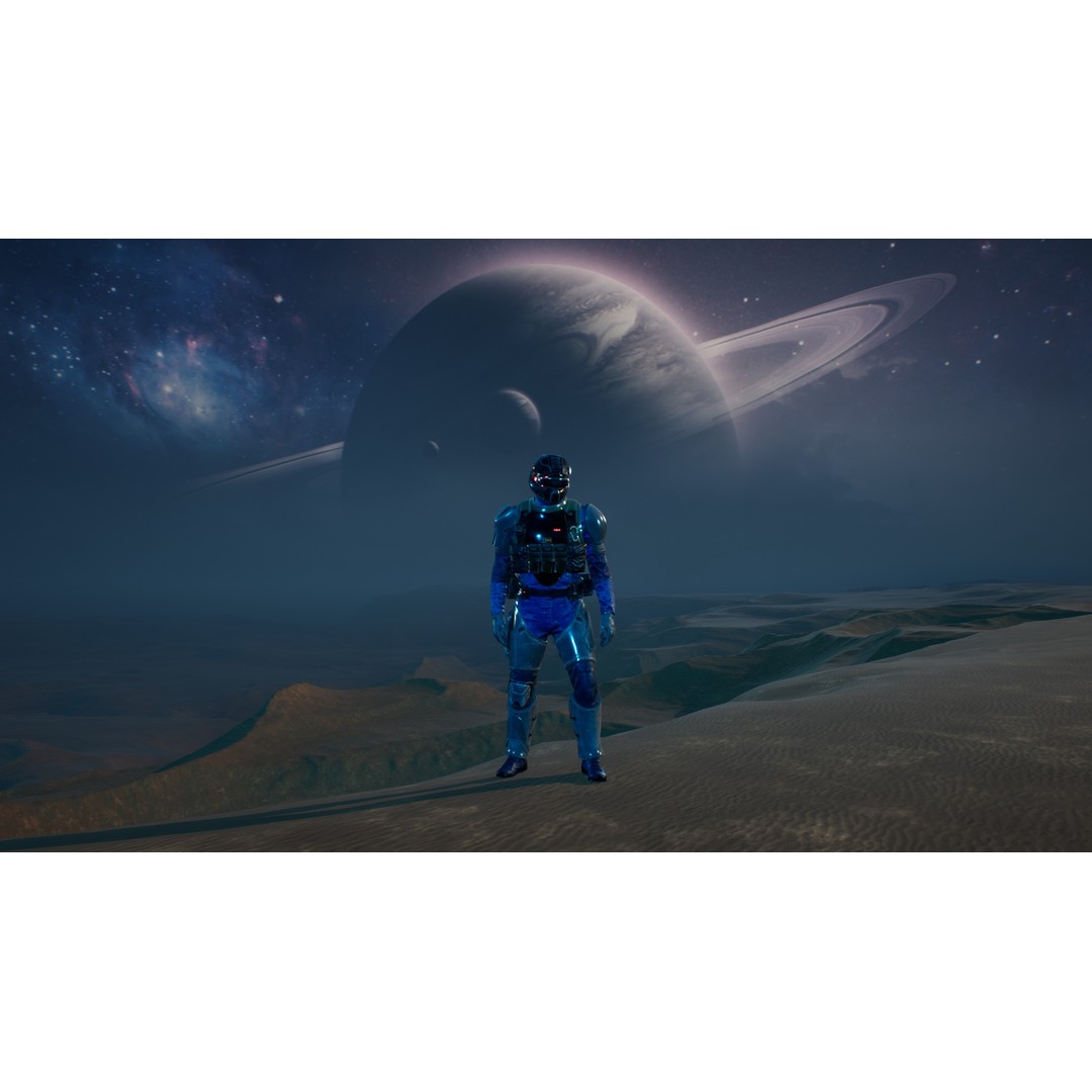 Sci-Fi Military Character 3D Model – Low Poly Game Asset, Rigged, PBR - View 24