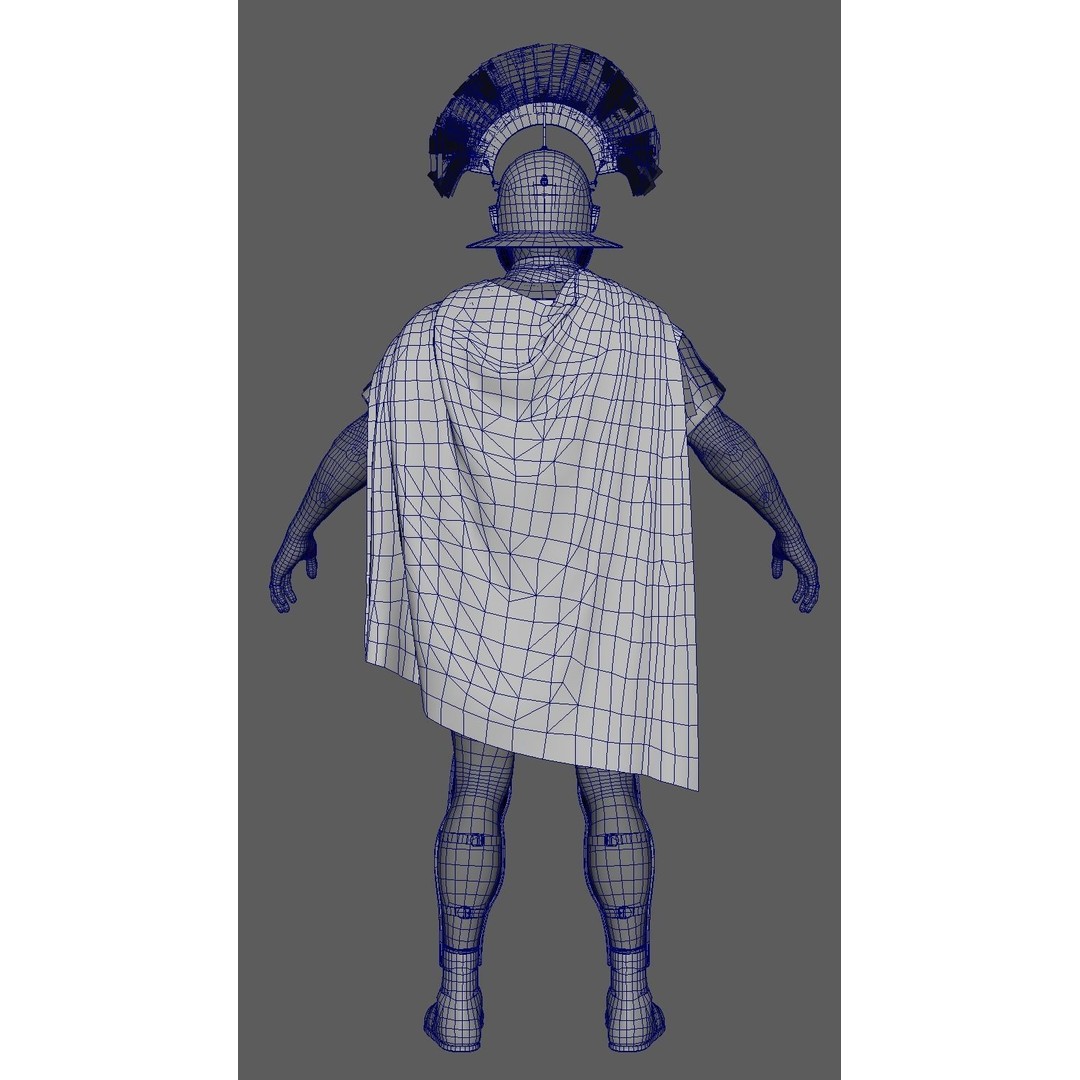 Roman Centurion 3D Model – Low Poly Character with PBR Textures