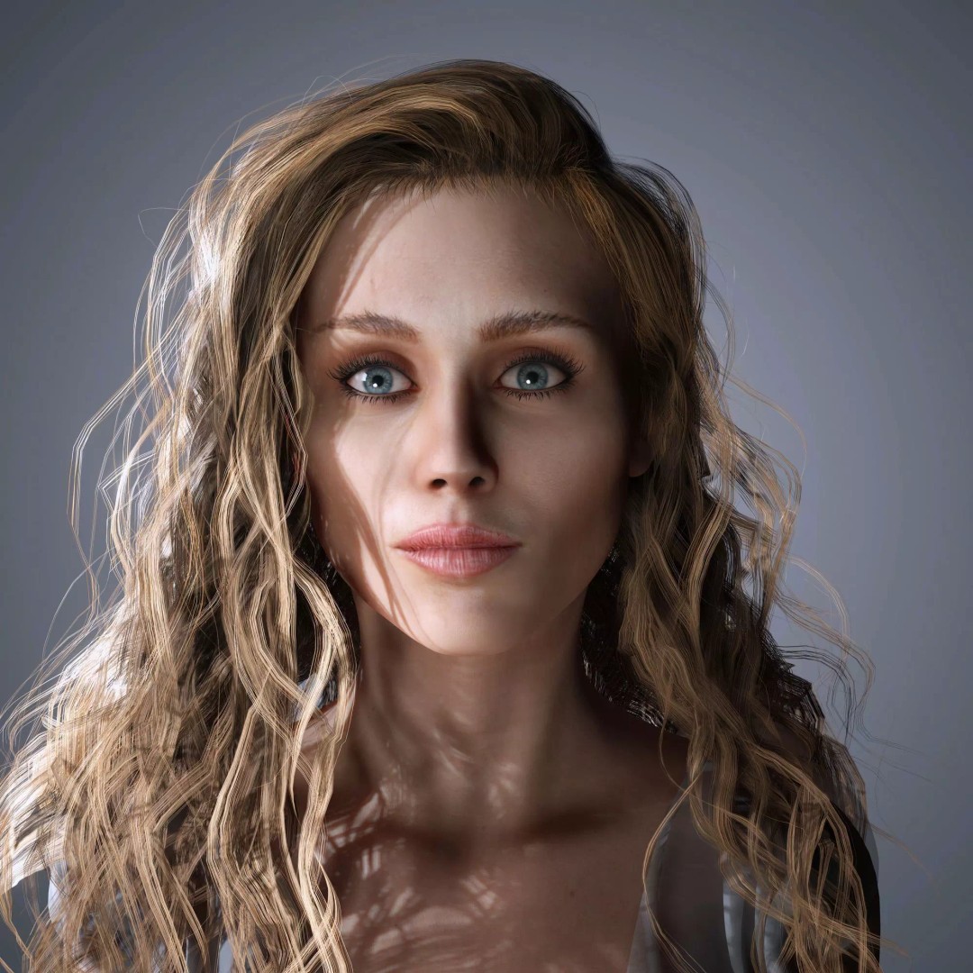 Miley Cyrus 3D Model – Low Poly Rigged Character for Animation, FBX - View 2