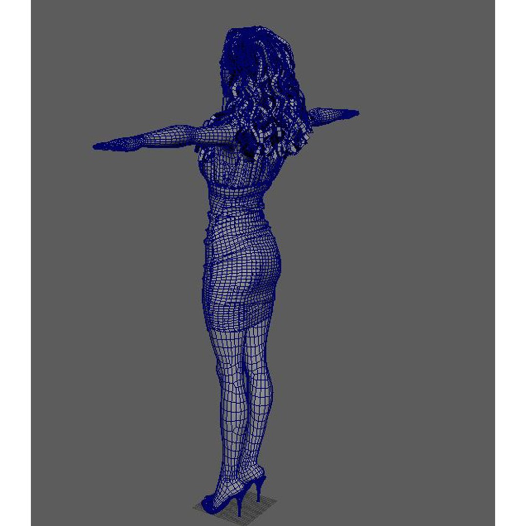 Miley Cyrus 3D Model – Low Poly Rigged Character for Animation, FBX - View 22