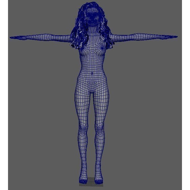 Miley Cyrus 3D Model – Low Poly Rigged Character for Animation, FBX - View 23
