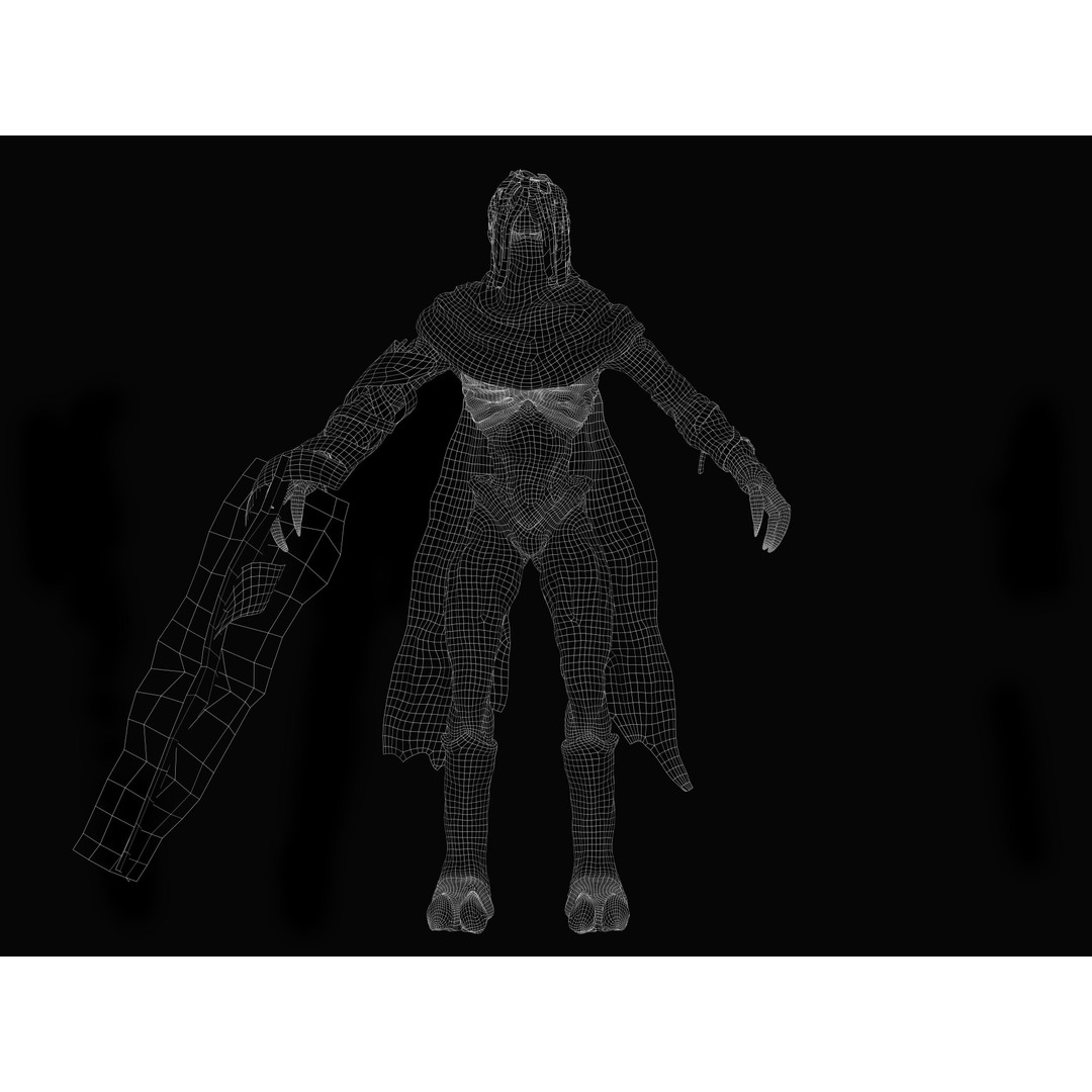 Raziel 3D Model – Low Poly Fantasy Character, Rigged & PBR Textures