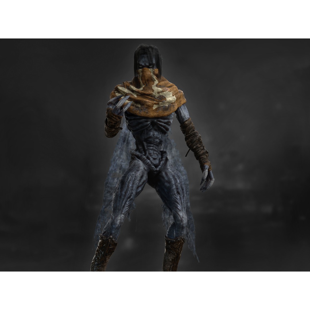 Raziel 3D Model – Low Poly Fantasy Character, Rigged & PBR Textures - View 13
