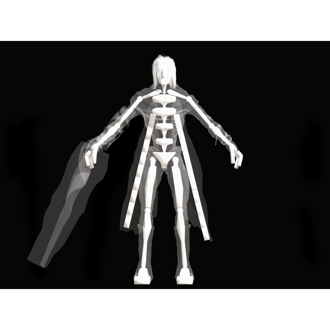 Raziel 3D Model – Low Poly Fantasy Character, Rigged & PBR Textures - View 14