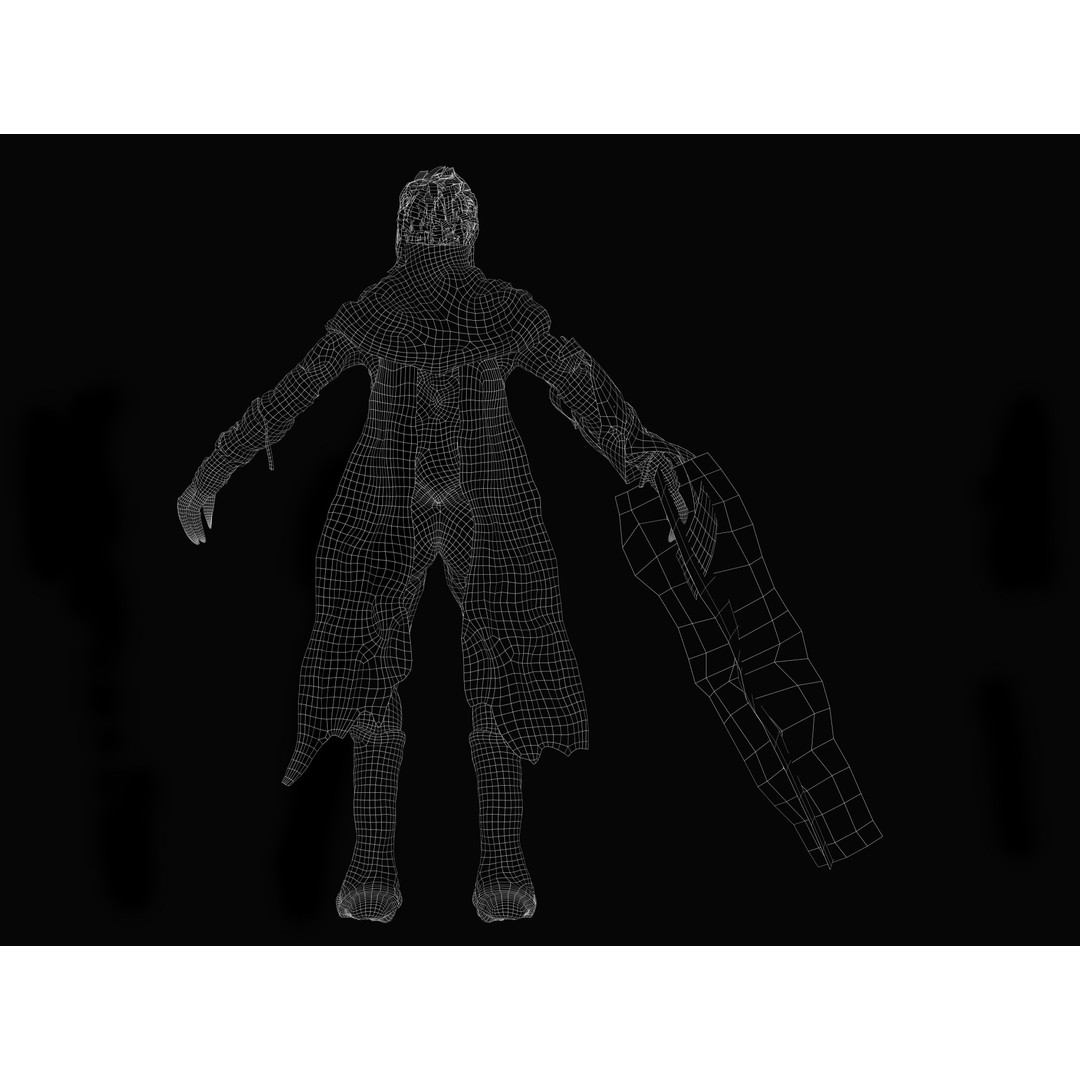 Raziel 3D Model – Low Poly Fantasy Character, Rigged & PBR Textures - View 15