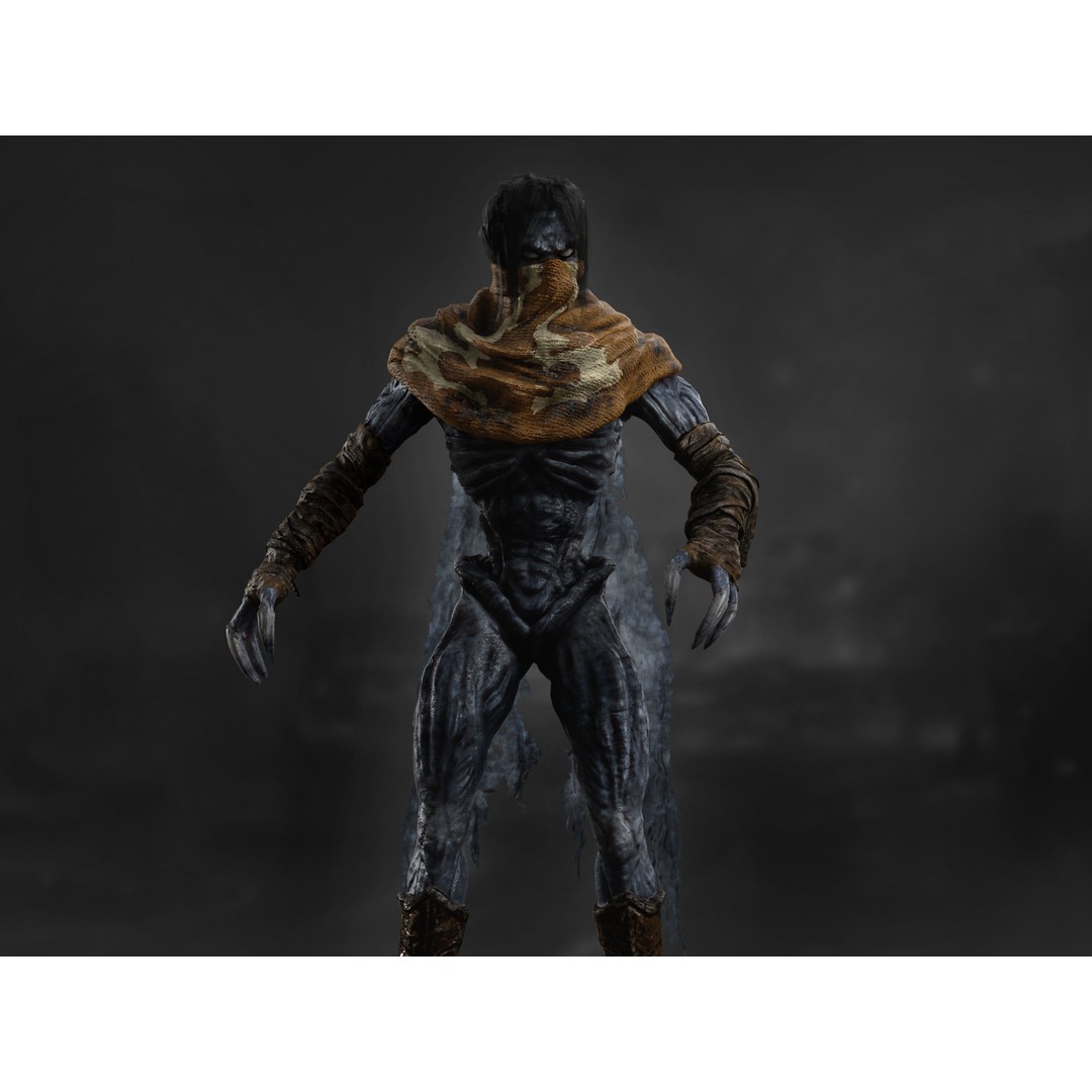 Raziel 3D Model – Low Poly Fantasy Character, Rigged & PBR Textures - View 3