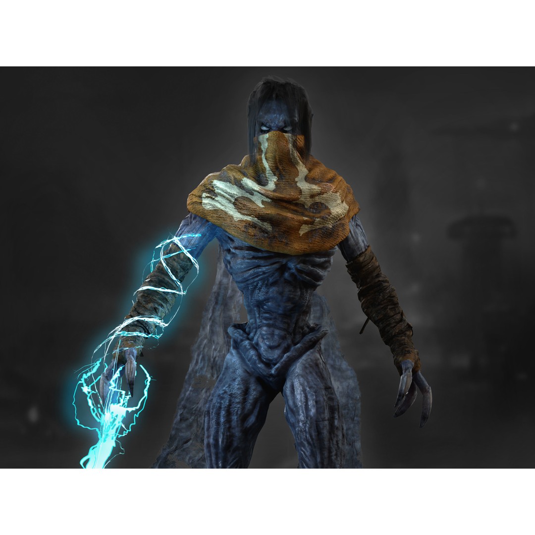 Raziel 3D Model – Low Poly Fantasy Character, Rigged & PBR Textures - View 5