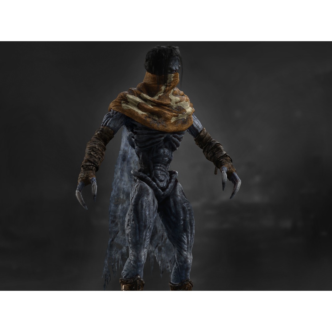 Raziel 3D Model – Low Poly Fantasy Character, Rigged & PBR Textures - View 8