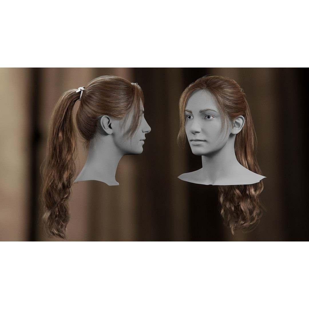 Hair Card 3D Model – Realistic Hairstyles Collection for Characters - View 10