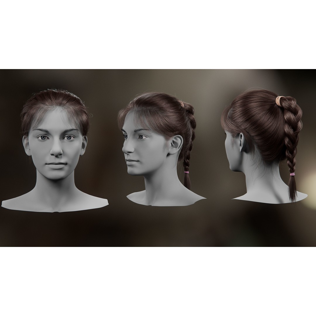 Hair Card 3D Model – Realistic Hairstyles Collection for Characters - View 12