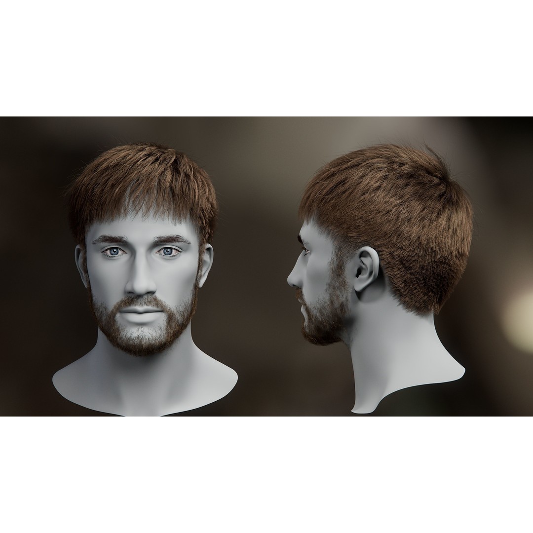 Hair Card 3D Model – Realistic Hairstyles Collection for Characters - View 19