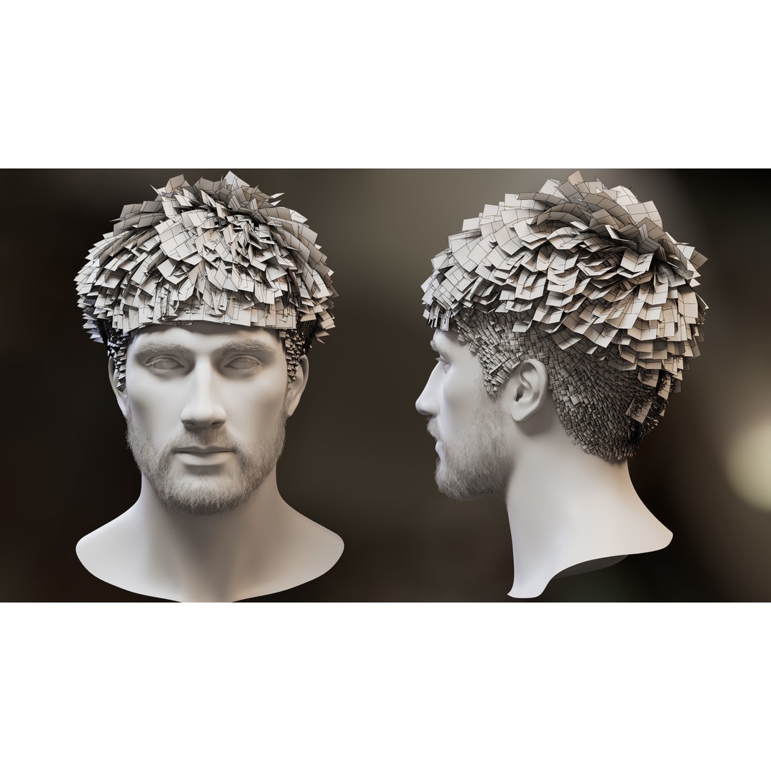 Hair Card 3D Model – Realistic Hairstyles Collection for Characters - View 20