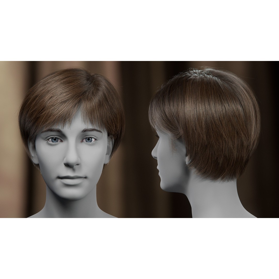 Hair Card 3D Model – Realistic Hairstyles Collection for Characters - View 21