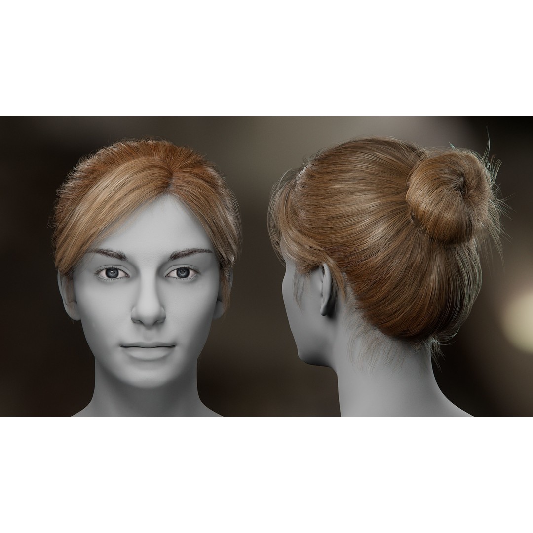 Hair Card 3D Model – Realistic Hairstyles Collection for Characters - View 3